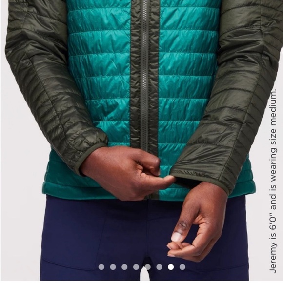 Cotopaxi Men’s XL Capa Hooded Insulated Puffer Jacket Blue Green Grey NWT - Picture 10 of 13